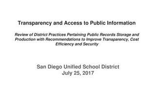 Improving Transparency and Access to Public Information in San Diego Unified School District