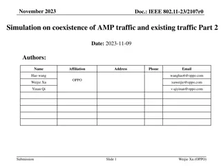 Simulation Study on AMP Traffic Coexistence with Existing Traffic