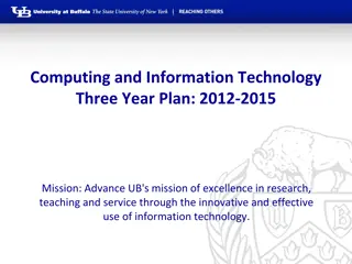 UB Computing and Information Technology Strategy Overview