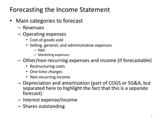 Forecasting Income Statement Categories for Financial Analysis
