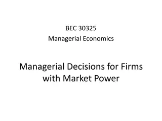Market Power in Managerial Economics: Insights and Measurements