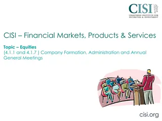Company Formation and Governance Overview