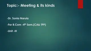 Different Types of Meetings and Their Significance