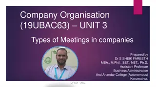 Different Types of Meetings in Companies