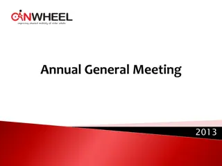 Project Updates and Meeting Highlights 2013