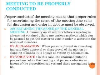 Conducting Meetings: Rules and Voting Methods Explained