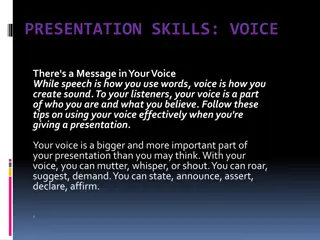 Crafting Impactful Presentations Through Voice Variation