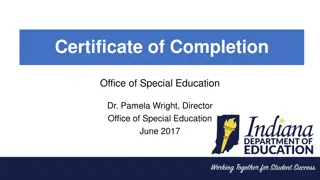 Indiana Special Education Certificate of Completion Changes and Impact 2016