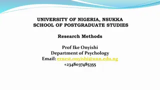 Postgraduate Research Methods Workshop at University of Nigeria, Nsukka