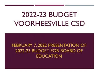 Review of 2022-23 Budget and Revenue Factors in Voorheesville CSD