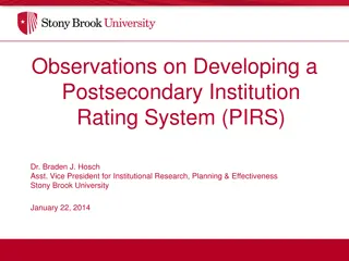 Insights on Postsecondary Institution Rating System Challenges