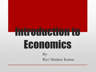 Different Definitions in Economics