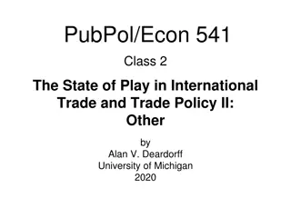 State of Play in International Trade: Brexit, Trade Growth, and Policy Implications