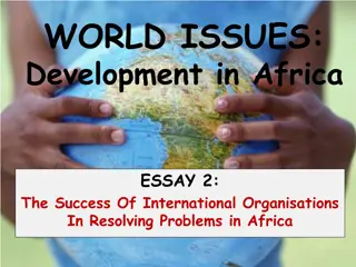 Success of International Organizations in Resolving African Issues