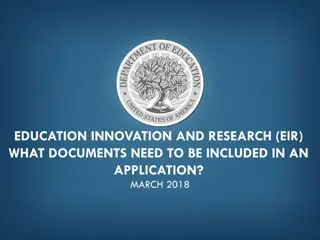 Essential Documents for EIR Grant Application Process