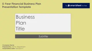 Financial Business Plan Presentation Template for Long-Term Growth