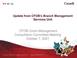 Update from CFOB's Branch Management Services Unit Meeting