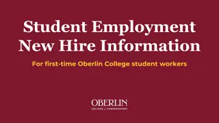 New Hire Information for Oberlin College Student Workers