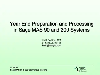 Year-End Preparation and Processing in Sage MAS 90 and 200 Systems