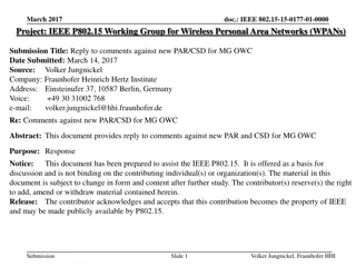 Reply to Comments on New PAR/CSD for Multi-Gigabit Optical Wireless Communications