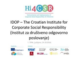 Croatian Institute for Corporate Social Responsibility (IDOP) - Promoting CSR in Croatia