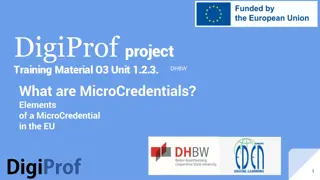 MicroCredentials in the European Union