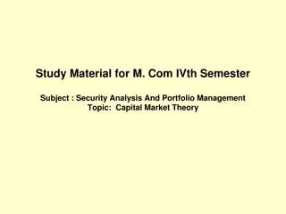 Portfolio Management Theories: Markowitz Model, Efficient Frontier, and CAPM