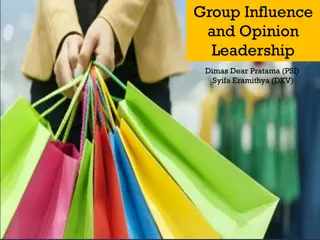 Group Influence, Opinion Leadership, and Reference Groups