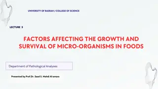 Factors Affecting Microbial Growth and Survival in Foods | College of Science Lecture