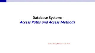 Database Systems Access Paths and Methods Overview