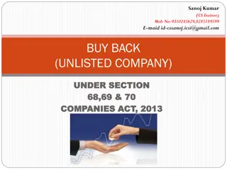 Process of Buy Back of Shares Under Companies Act, 2013