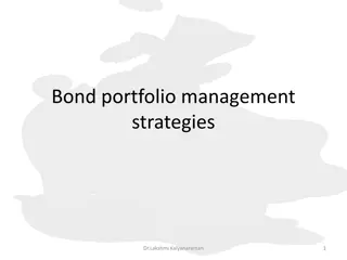 Bond Portfolio Management Strategies & Investment Options by Dr. Lakshmi Kalyanaraman