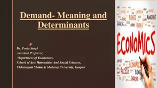 Demand: Meaning and Determinants by Dr. Pooja Singh
