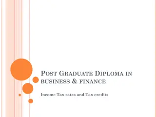 Post Graduate Diploma in Business & Finance: Income Tax Rates and Tax Credits