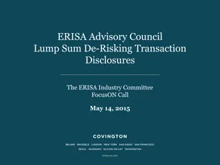 ERISA Advisory Council Lump Sum De-Risking: GAO Report and Recommendations