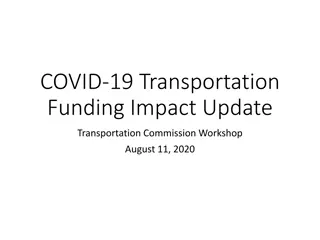 COVID-19 Transportation Funding Impact Update - August 11, 2020 Workshop