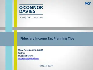 Fiduciary Income Tax Planning Tips and Rules 2014