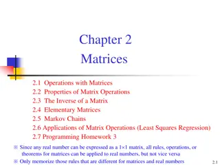 Matrix Operations and Properties