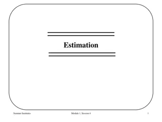 Summer Institutes: Estimation Methods and Maximum Likelihood Example