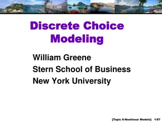 Nonlinear Models in Discrete Choice Modeling