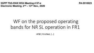 Proposed Operating Bands for NR SL Operation in FR1