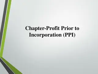 Profit Prior to Incorporation (PPI) Process