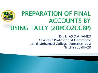Prepare Trading Account - Year Ended 31st March 2022