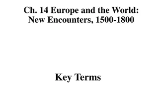 Europe and the World: New Encounters, 1500-1800 Key Terms