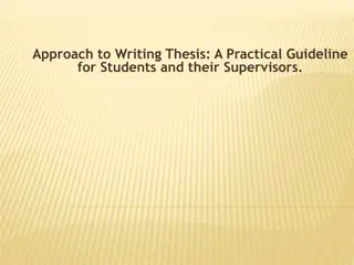 Practical Guidelines for Researching and Writing Thesis