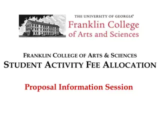 Franklin College Student Activity Fee Allocation Details
