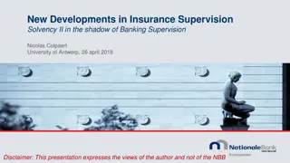 Insurance Supervision: Contrasts with Banking and Regulatory Frameworks