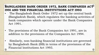 Bangladesh Bank Order 1972 and Banking Laws