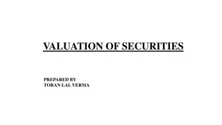 Valuation of Securities and Bonds