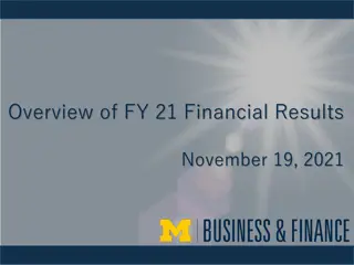 FY 21 Financial Results Overview: Operating Revenues, Expenses, Highlights